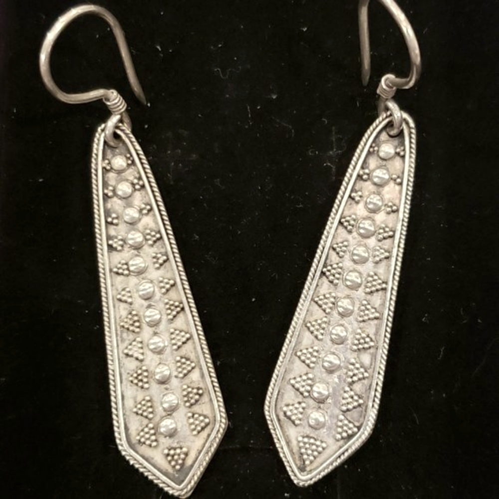 Sterling Silver Dangle Western style Earrings